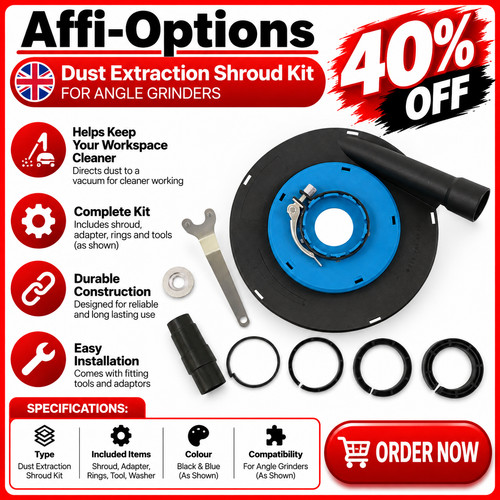 Angle grinder dust - grinder, shroud